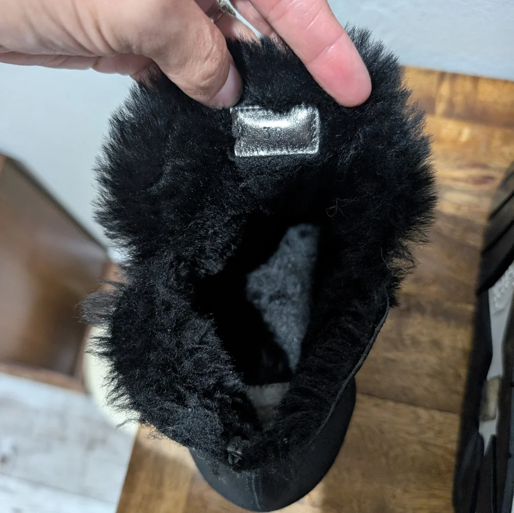 Viole Blanche BICE LEATHER BOOTS Mid-boots in black Nappa-effect Shearling  38/8